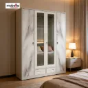 Lemari Pakaian Besi Modern (4 Pintu + 2 Laci)