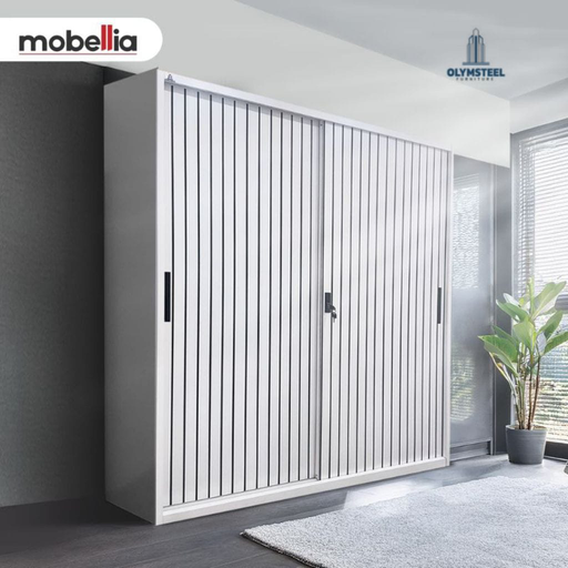 Lemari Besi Sliding 2 Pintu Modern Minimalis - OSWS FREYA